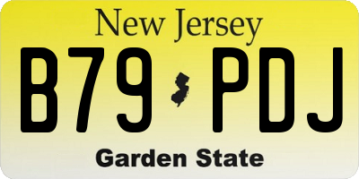NJ license plate B79PDJ