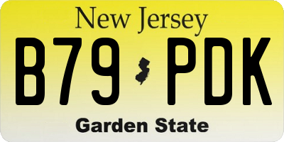 NJ license plate B79PDK