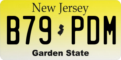 NJ license plate B79PDM
