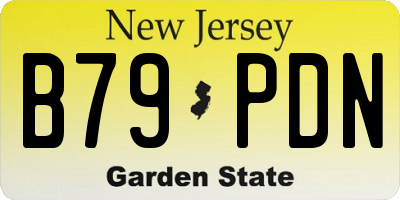 NJ license plate B79PDN