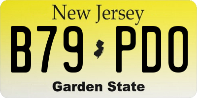 NJ license plate B79PDO