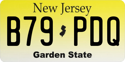 NJ license plate B79PDQ
