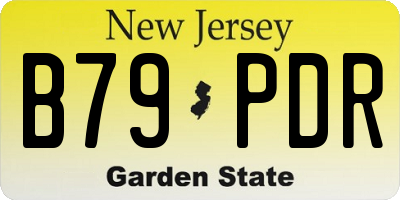 NJ license plate B79PDR