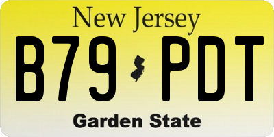NJ license plate B79PDT