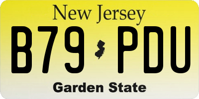 NJ license plate B79PDU