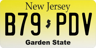 NJ license plate B79PDV