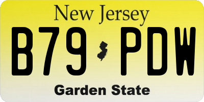 NJ license plate B79PDW