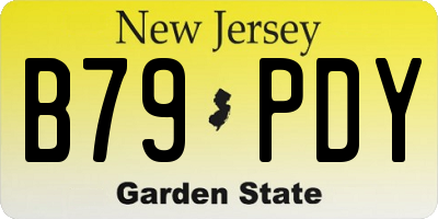 NJ license plate B79PDY