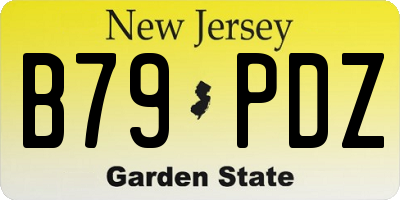 NJ license plate B79PDZ