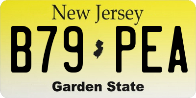 NJ license plate B79PEA