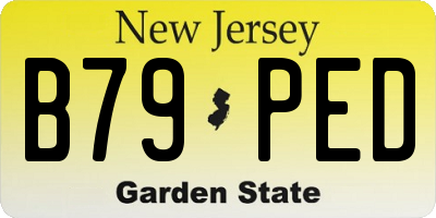 NJ license plate B79PED