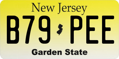 NJ license plate B79PEE