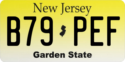 NJ license plate B79PEF