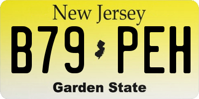 NJ license plate B79PEH