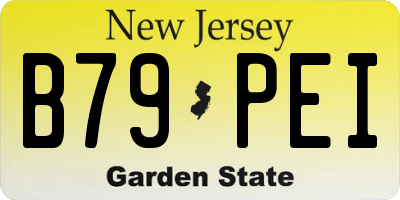 NJ license plate B79PEI