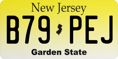 NJ license plate B79PEJ