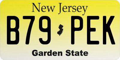 NJ license plate B79PEK