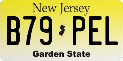 NJ license plate B79PEL