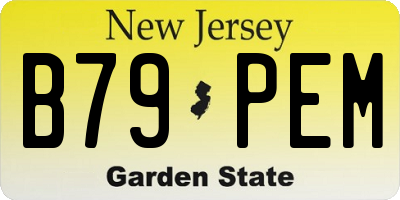 NJ license plate B79PEM