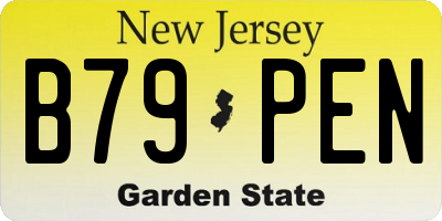 NJ license plate B79PEN