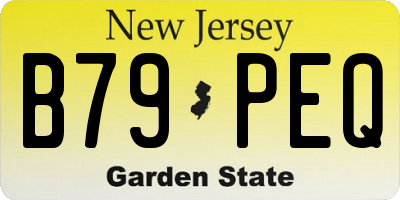 NJ license plate B79PEQ
