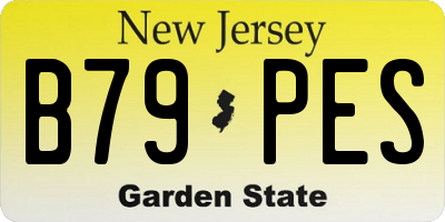 NJ license plate B79PES