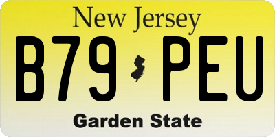 NJ license plate B79PEU