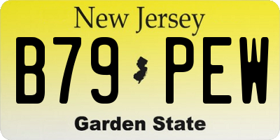 NJ license plate B79PEW
