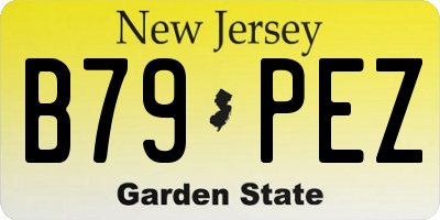 NJ license plate B79PEZ