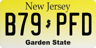 NJ license plate B79PFD