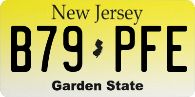 NJ license plate B79PFE