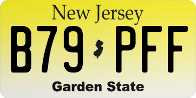 NJ license plate B79PFF