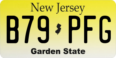 NJ license plate B79PFG