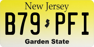 NJ license plate B79PFI