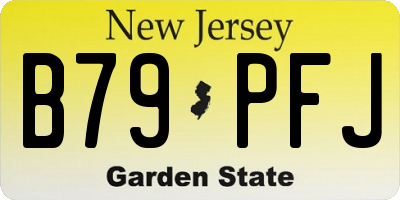 NJ license plate B79PFJ