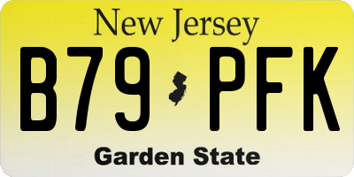 NJ license plate B79PFK