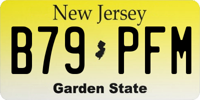 NJ license plate B79PFM