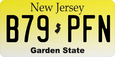 NJ license plate B79PFN