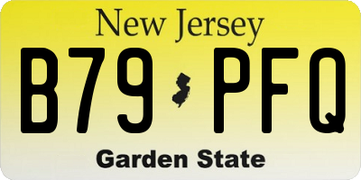 NJ license plate B79PFQ