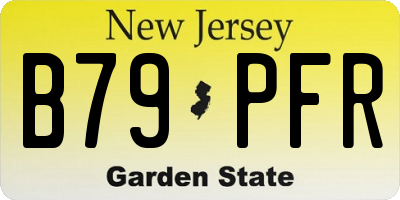 NJ license plate B79PFR