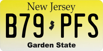 NJ license plate B79PFS