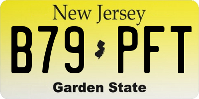 NJ license plate B79PFT