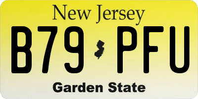 NJ license plate B79PFU