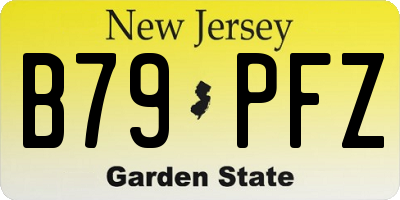 NJ license plate B79PFZ