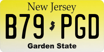NJ license plate B79PGD