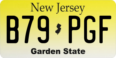 NJ license plate B79PGF