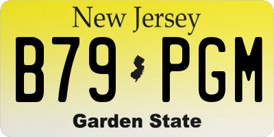 NJ license plate B79PGM