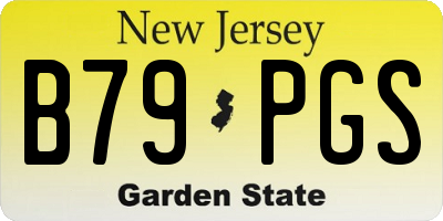 NJ license plate B79PGS