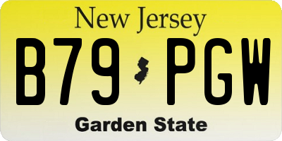 NJ license plate B79PGW