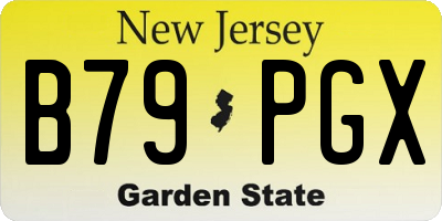 NJ license plate B79PGX